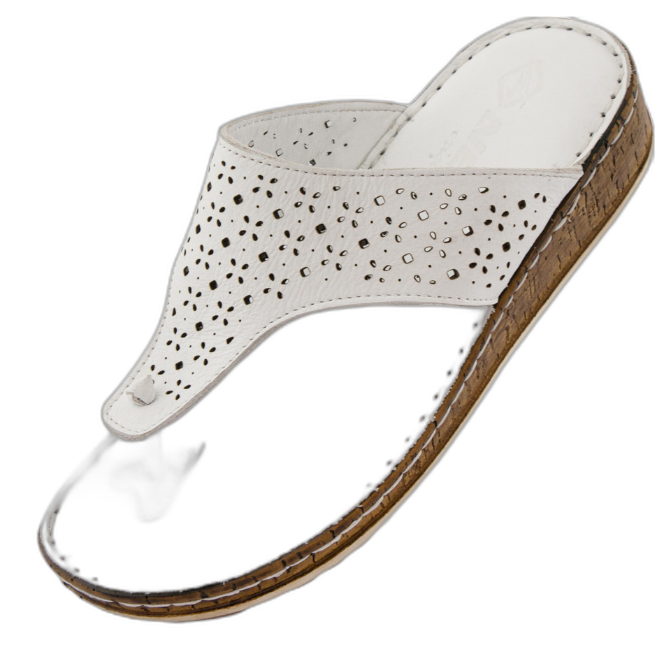 Nell Flip Flops White